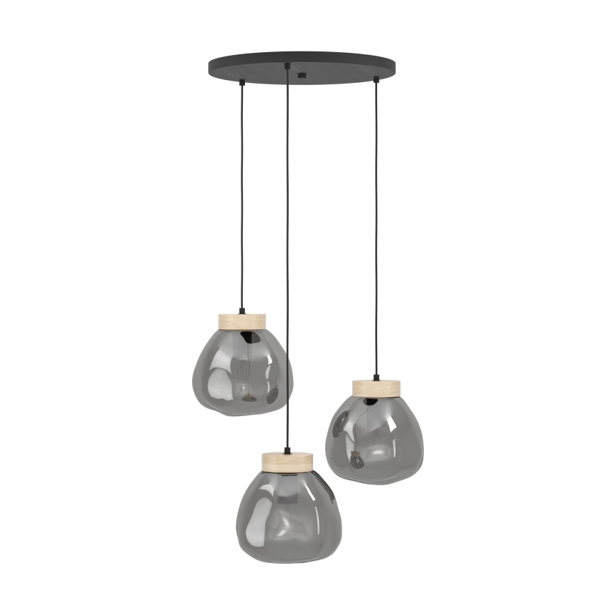 Eglo - Luster na sajli 3xE27/40W/230V dimna