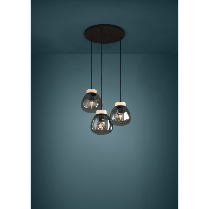 Eglo - Luster na sajli 3xE27/40W/230V dimna