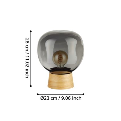 Eglo - Stolna lampa 1xE27/40W/230V dimna