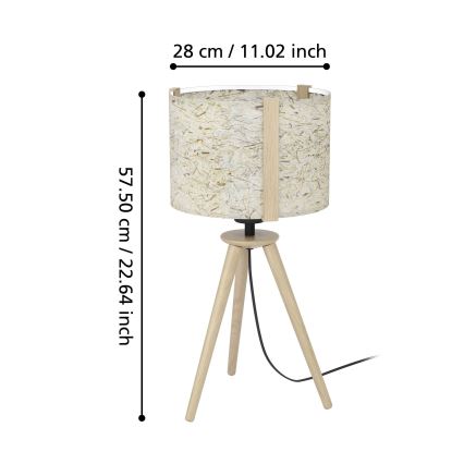 Eglo - Stolna lampa 1xE27/25W/230V bež
