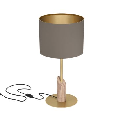 Eglo - Stolna lampa 1xE27/40W/230V smeđa/zlatna