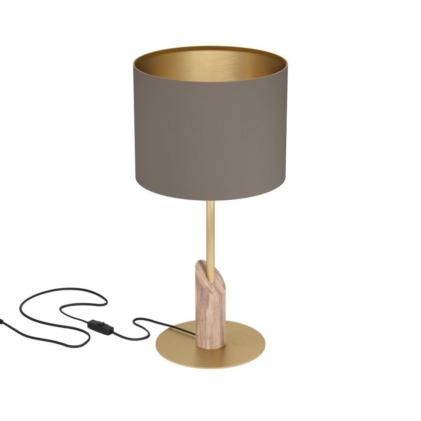 Eglo - Stolna lampa 1xE27/40W/230V smeđa/zlatna