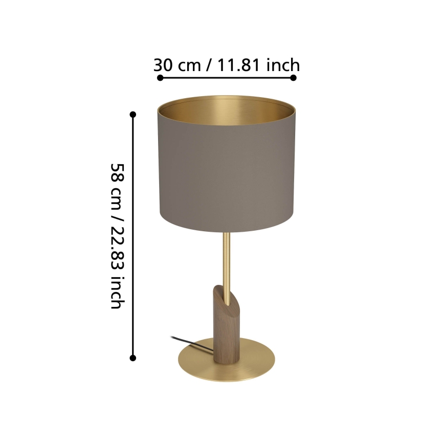 Eglo - Stolna lampa 1xE27/40W/230V smeđa/zlatna