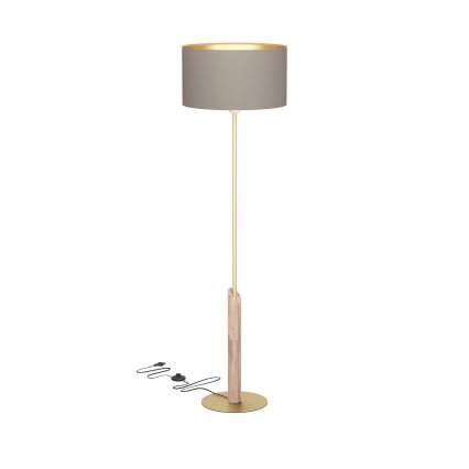 Eglo - Podna lampa 1xE27/40W/230V smeđa/zlatna