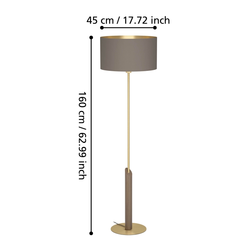 Eglo - Podna lampa 1xE27/40W/230V smeđa/zlatna