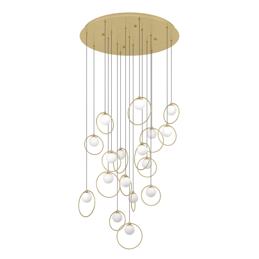 Eglo - LED Prigušivi luster na sajli 17xLED/3W/230V 3000K pr. 78 cm zlatna