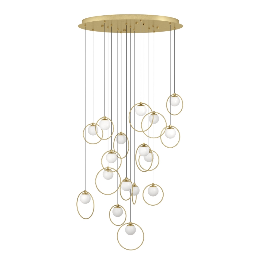 Eglo - LED Prigušivi luster na sajli 17xLED/3W/230V 3000K pr. 78 cm zlatna