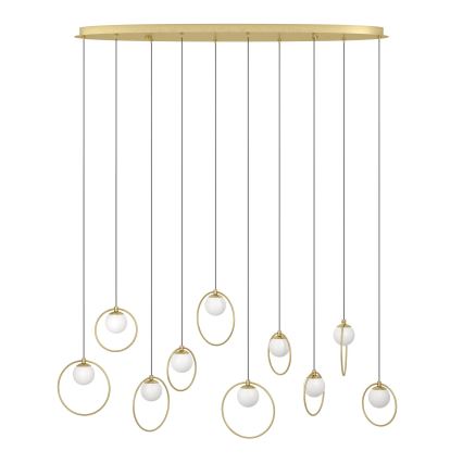 Eglo - LED Prigušivi luster na sajli 10xLED/3W/230V 3000K zlatna