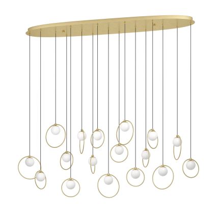 Eglo - LED Prigušivi luster na sajli 17xLED/3W/230V 3000K zlatna