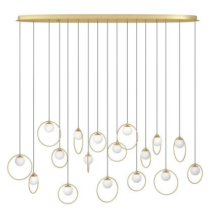 Eglo - LED Prigušivi luster na sajli 17xLED/3W/230V 3000K zlatna