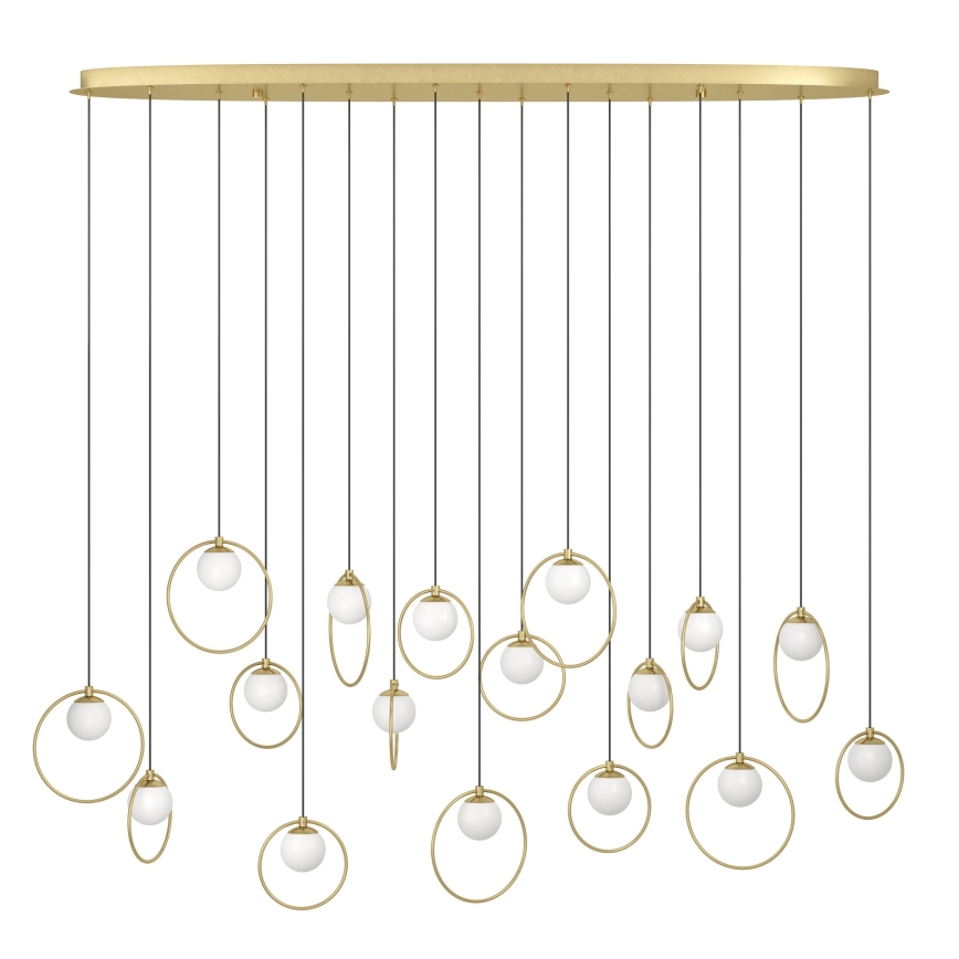 Eglo - LED Prigušivi luster na sajli 17xLED/3W/230V 3000K zlatna