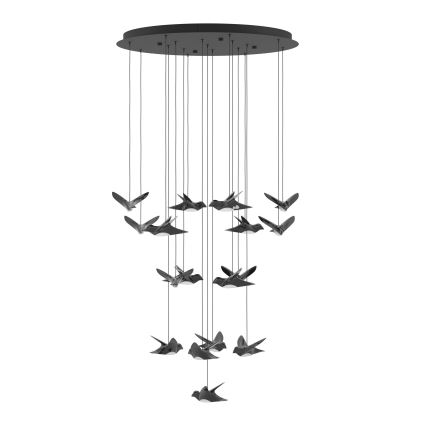 Eglo - LED Prigušivi luster na sajli 17xLED/3W/230V 3000K crna