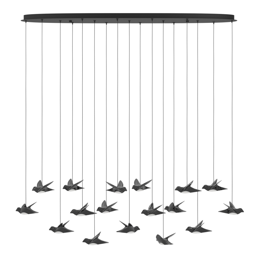 Eglo - LED Prigušivi luster na sajli 17xLED/3W/230V 3000K crna