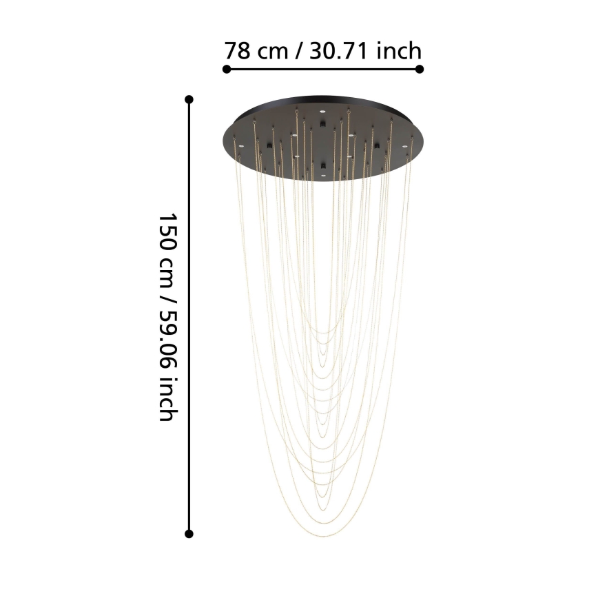 Eglo - LED Prigušiva stropna svjetiljka 8xLED/4,2W/230V 3000K