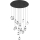 Eglo 390357 - LED Prigušivi luster na sajli SINDICAT 17xLED/3W/230V crna/prozirna