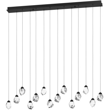 Eglo 390358 - LED Prigušivi luster na sajli SINDICAT 14xLED/3W/230V crna/prozirna