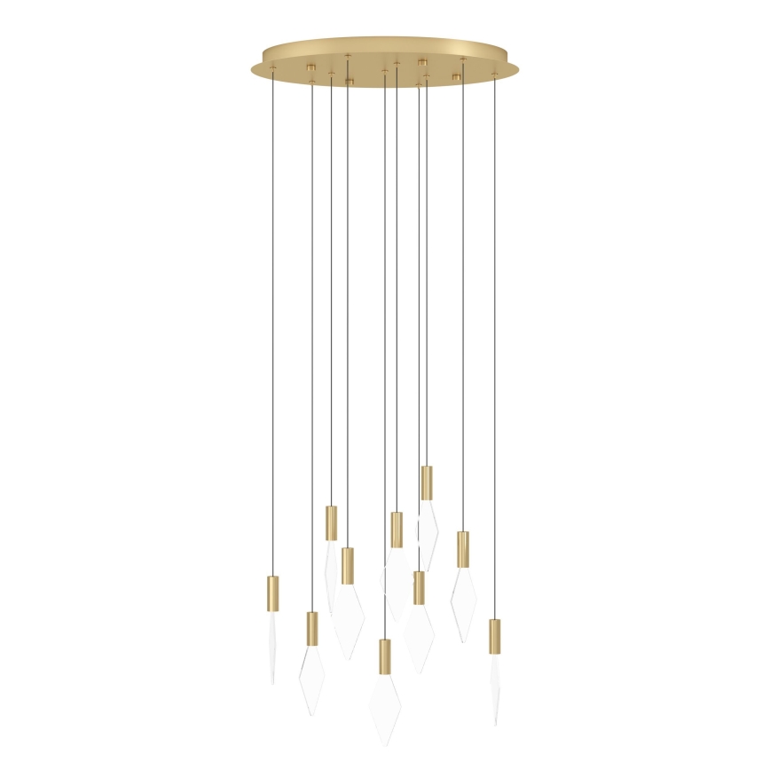 Eglo - LED Prigušivi luster na sajli 10xLED/3W/230V 3000K pr. 58 cm zlatna