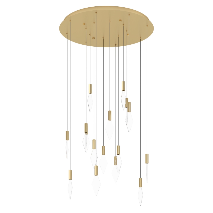 Eglo - LED Prigušivi luster na sajli 16xLED/3,3W/230V 3000K pr. 78 cm zlatna