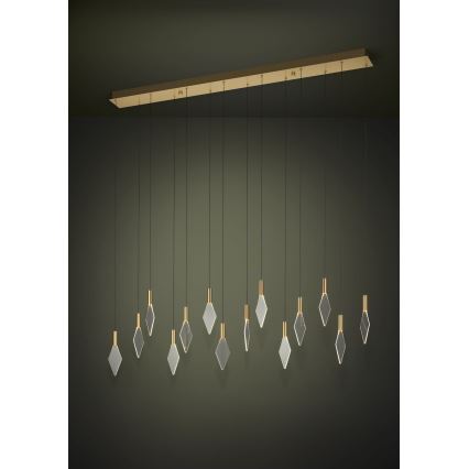 Eglo - LED Prigušivi luster na sajli 14xLED/3,3W/230V 3000K zlatna