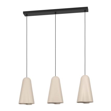Eglo - Luster na sajli 3xE27/40W/230V bež