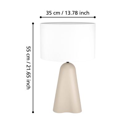 Eglo - Stolna lampa 1xE27/40W/230V bež