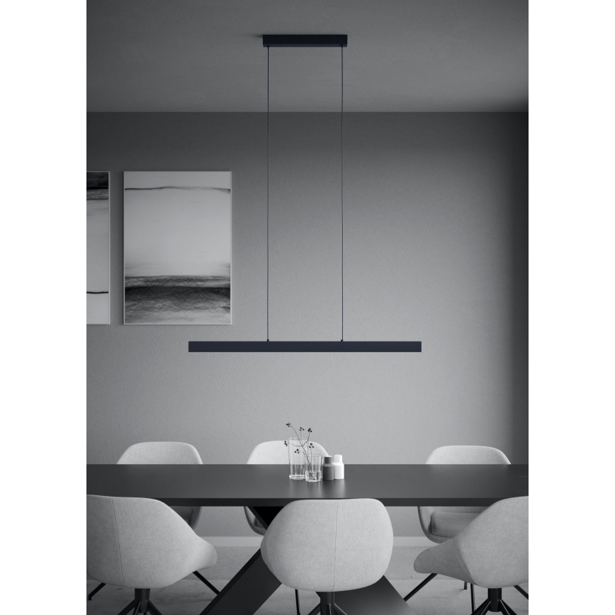Eglo - LED Prigušivi luster na sajli LED/20W/230V 3000K crna
