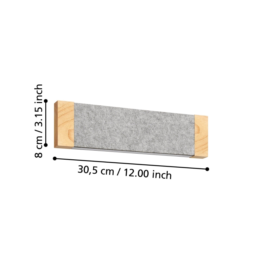 Eglo - LED Zidna svjetiljka 2xLED/5,4W/230V 3000K smeđa/siva