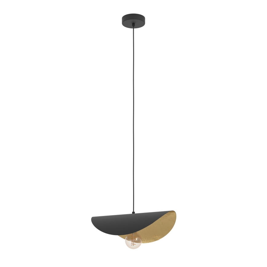 Eglo - Luster na sajli 1xE27/40W/230V 41 cm crna/zlatna