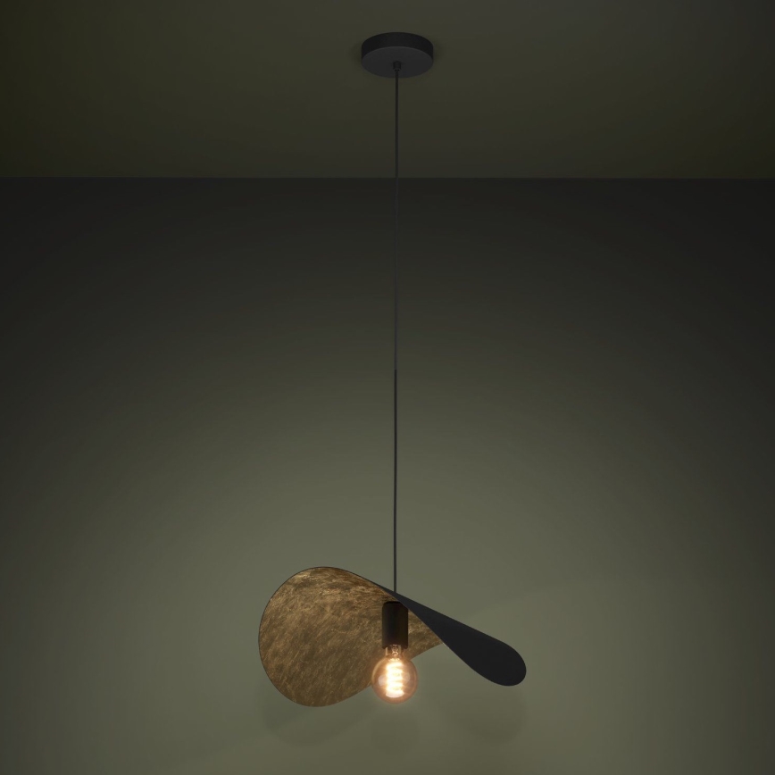 Eglo - Luster na sajli 1xE27/40W/230V 53 cm crna/zlatna