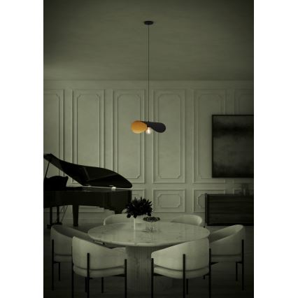 Eglo - Luster na sajli 1xE27/40W/230V 53 cm crna/zlatna