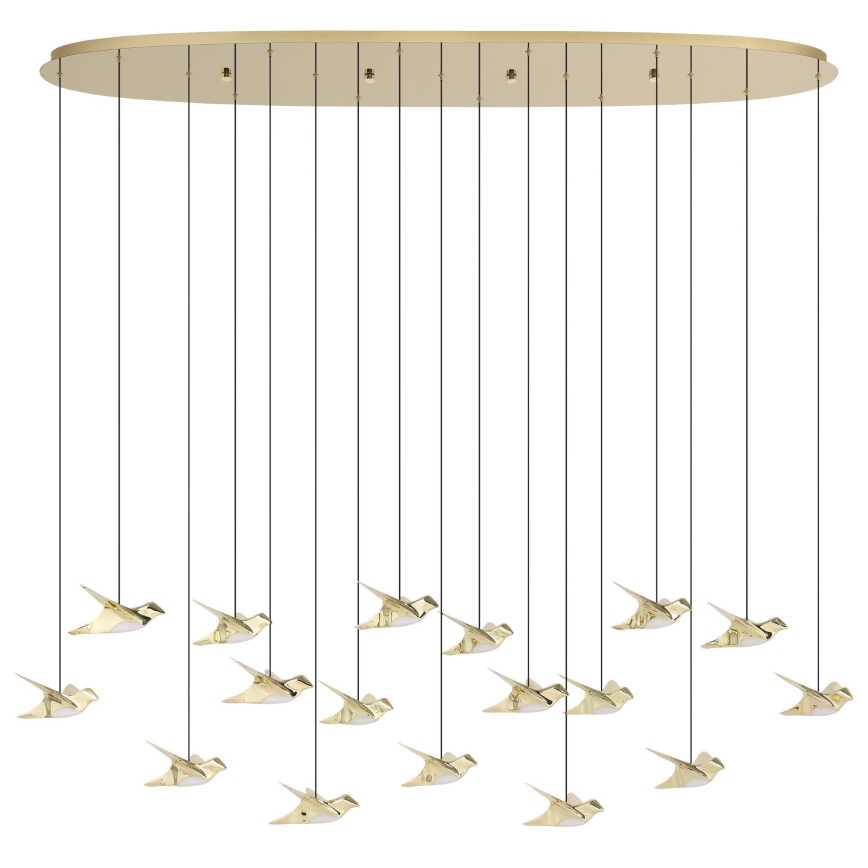 Eglo - LED Prigušivi luster na sajli 17xLED/3W/230V 3000K zlatna
