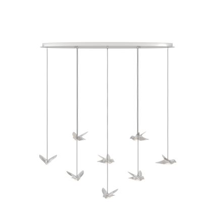 Eglo - LED Prigušivi luster na sajli 8xLED/4,2W/230V 3000K sjajni krom
