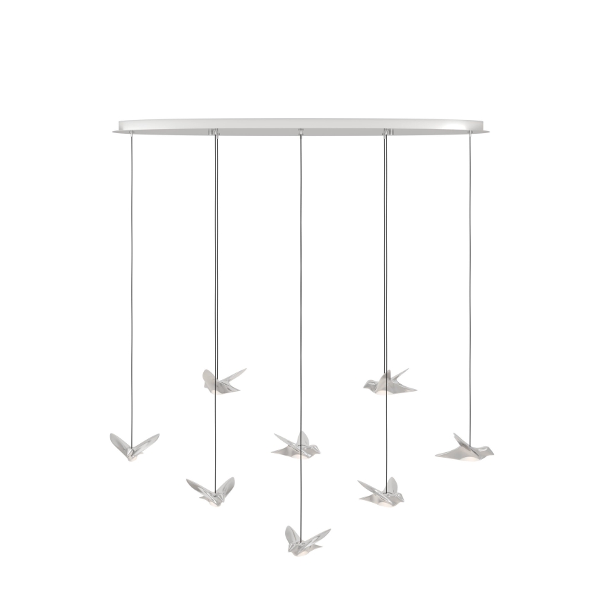Eglo - LED Prigušivi luster na sajli 8xLED/4,2W/230V 3000K sjajni krom