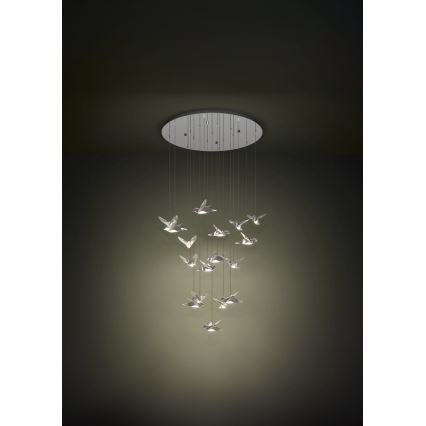 Eglo - LED Prigušivi luster na sajli 17xLED/3W/230V 3000K sjajni krom
