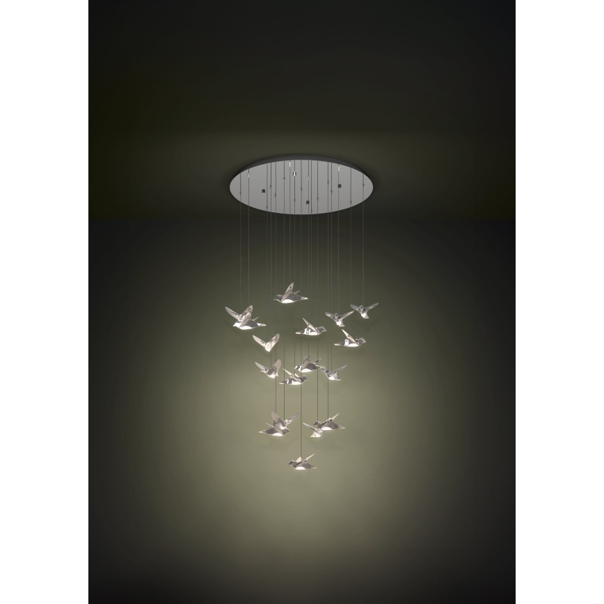 Eglo - LED Prigušivi luster na sajli 17xLED/3W/230V 3000K sjajni krom