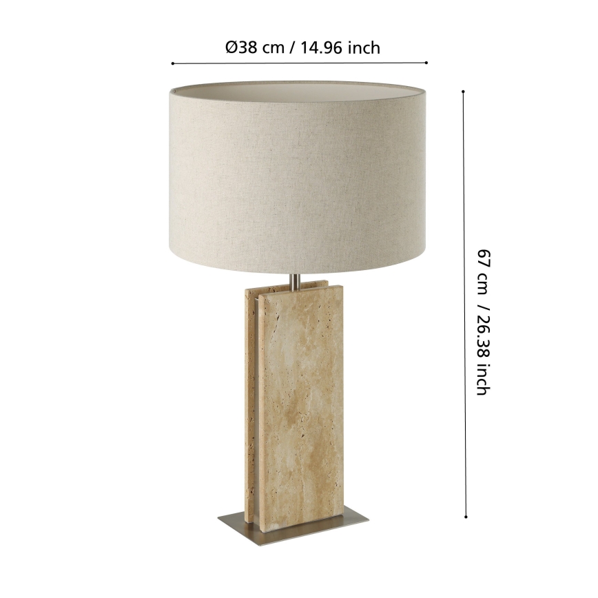 Eglo - Stolna lampa 1xE27/40W/230V bež