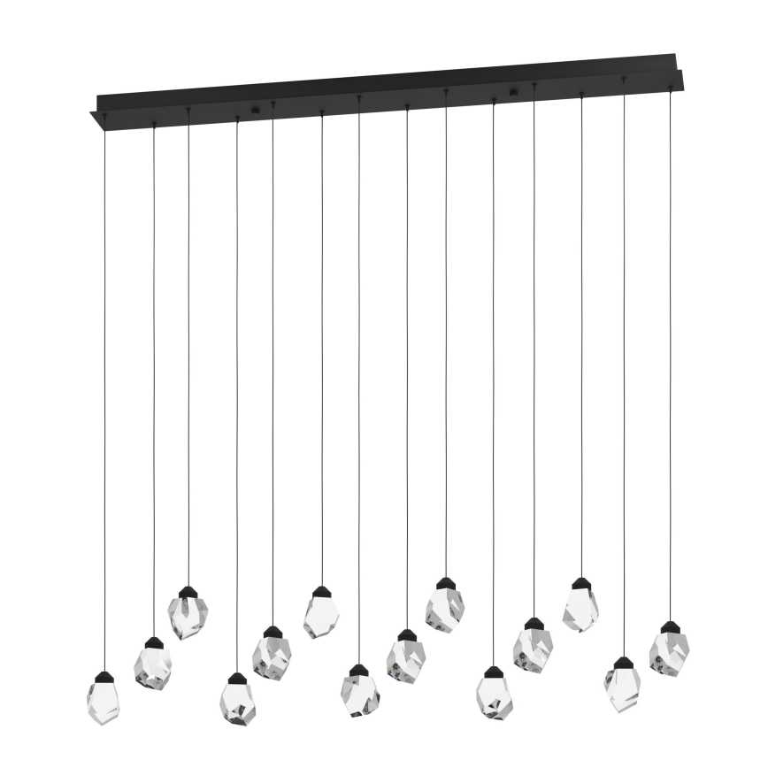 Eglo - LED Prigušivi luster na sajli 14xLED/3W/230V 3000K crna/prozirna