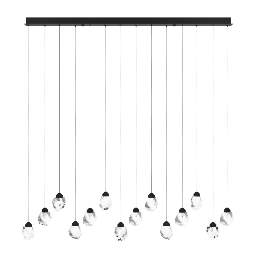 Eglo - LED Prigušivi luster na sajli 14xLED/3W/230V 3000K crna/prozirna