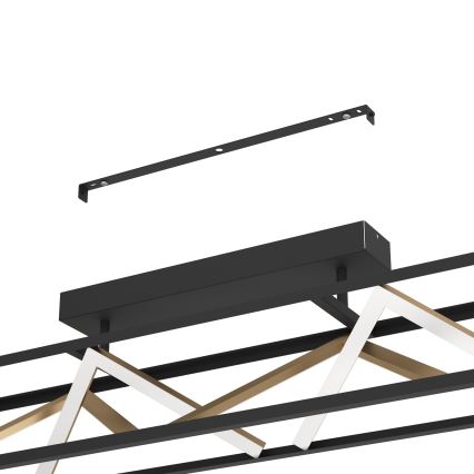 Eglo - LED Prigušivi nadgradni luster LED/45W/230V 2700-6500K crna/zlatna + daljinski upravljač