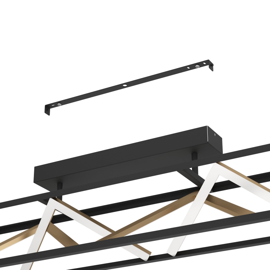 Eglo - LED Prigušivi nadgradni luster LED/45W/230V 2700-6500K crna/zlatna + daljinski upravljač