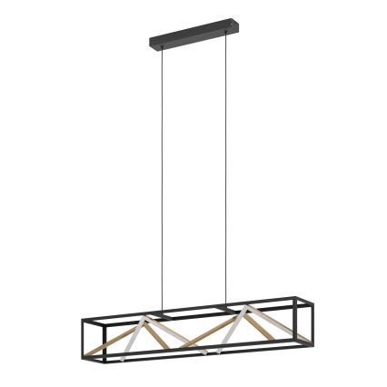 Eglo - LED Prigušivi luster na sajli LED/46W/230V 2700-6500K crna/zlatna + daljinski upravljač
