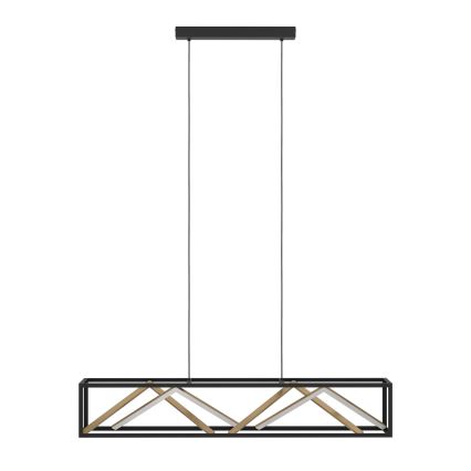 Eglo - LED Prigušivi luster na sajli LED/46W/230V 2700-6500K crna/zlatna + daljinski upravljač