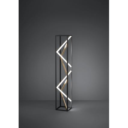 Eglo - LED podesiva podna lampa LED/23W/230V 2700-6500K crna/zlatna + daljinski upravljač