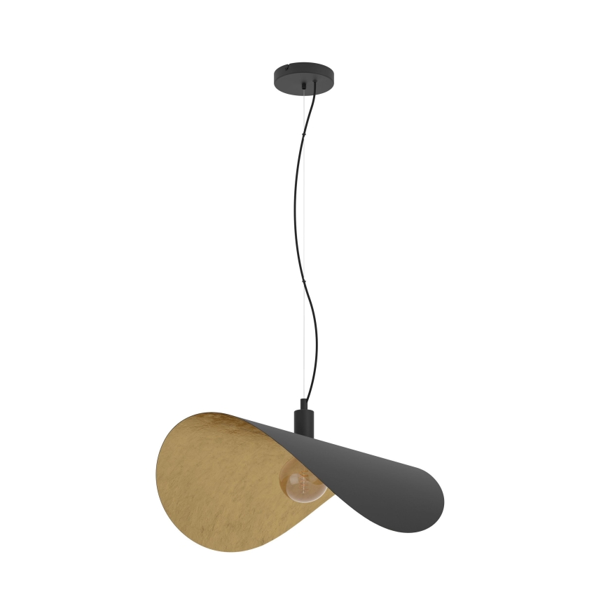 Eglo - Luster na sajli 1xE27/40W/230V 80 cm crna/zlatna