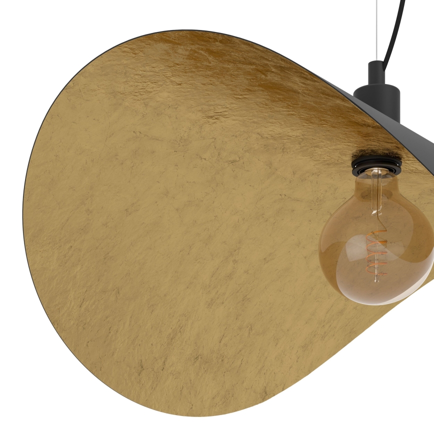 Eglo - Luster na sajli 1xE27/40W/230V 80 cm crna/zlatna