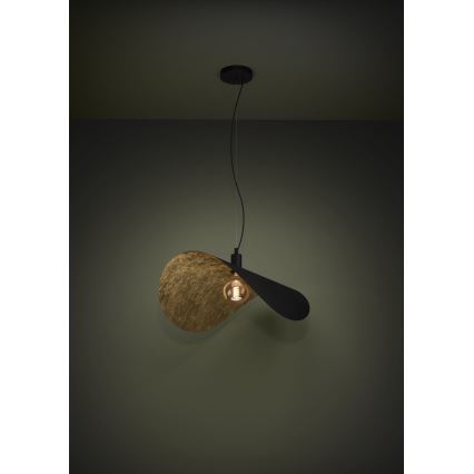 Eglo - Luster na sajli 1xE27/40W/230V 80 cm crna/zlatna