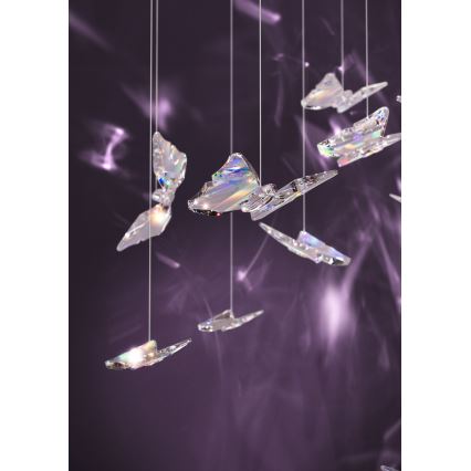 Eglo - LED luster na sajli s mogućnošću prigušivanja 6xLED/4,2W/230V crna/prozirna