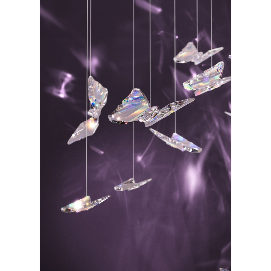 Eglo - LED luster na sajli s mogućnošću prigušivanja 6xLED/4,2W/230V crna/prozirna