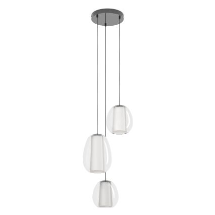 Eglo - LED luster s prigušivanjem na sajli LED/7W/230V + 2xLED/5,5W + 3xLED/1,6W 2200-6500K crni krom