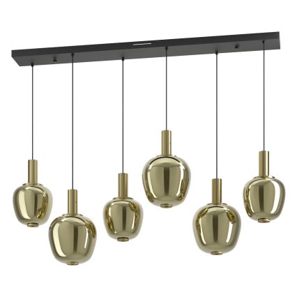 Eglo - LED luster s mogućnošću prigušivanja 3xLED/5W/230V + 3xLED/6,5W + 6xLED/1,6W zlatni